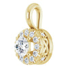 14K White 3/8 CTW Natural Diamond Pendant