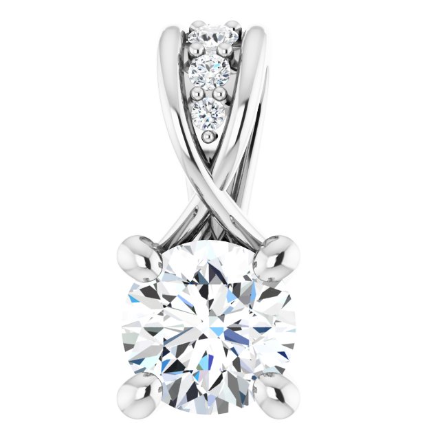 14K Gold Natural Diamond Pendant - Options Available