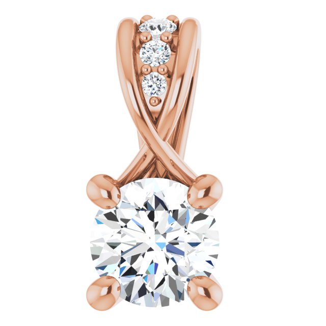 14K Gold Natural Diamond Pendant - Options Available