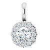 14K White Gold Natural Diamond Pendant – 3/8 CTW Elegance