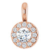 14K White 3/8 CTW Natural Diamond Pendant