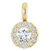 14K White 3/8 CTW Natural Diamond Pendant