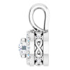 14K White Gold Natural Diamond Pendant – 3/8 CTW Elegance