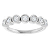 14K White 3/8 CTW Natural Diamond Anniversary Band