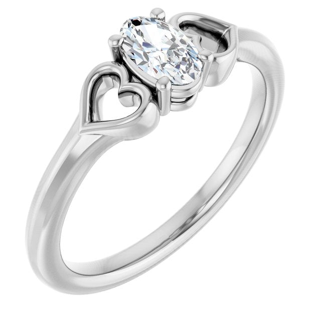 14K Gold Natural Mozambique Garnet Youth Heart Ring
