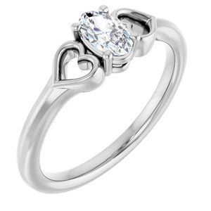 14K Gold Natural Mozambique Garnet Youth Heart Ring