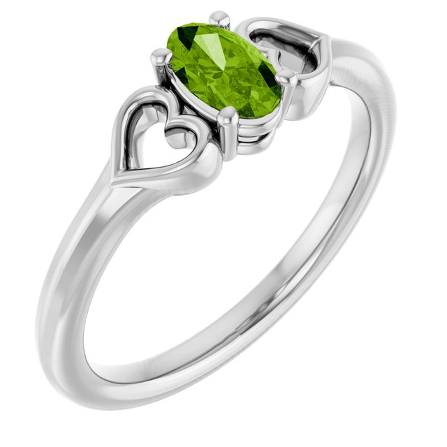 14K Gold Natural Mozambique Garnet Youth Heart Ring