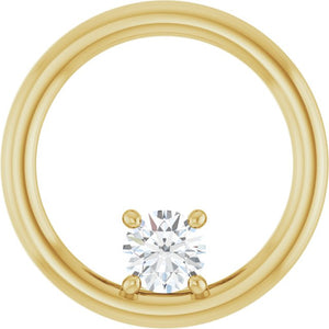 14K Gold Natural Diamond Pendant - Options Available