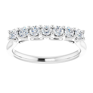 14K White/Rose Gold 3/8 CTW Natural Diamond Anniversary Band
