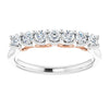 14K White/Rose 3/8 CTW Natural Diamond Anniversary Band