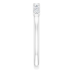 14K White/Rose Gold 3/8 CTW Natural Diamond Anniversary Band