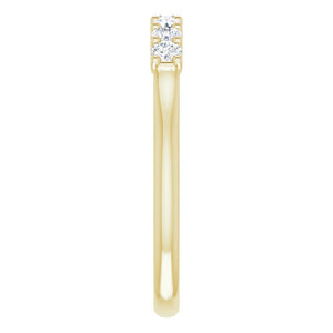 14K White/Rose Gold 3/8 CTW Natural Diamond Anniversary Band