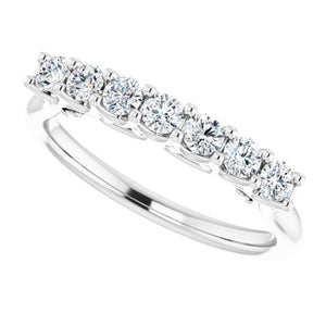 14K White/Rose Gold 3/8 CTW Natural Diamond Anniversary Band