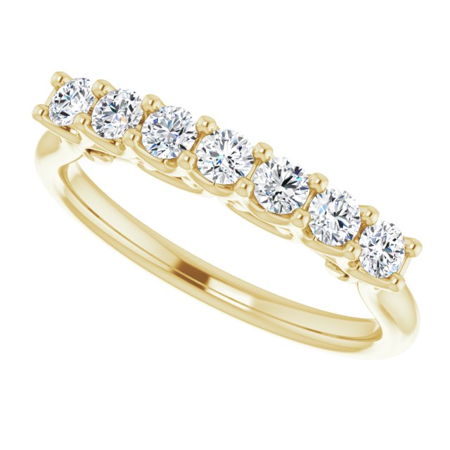 14K White/Rose 3/8 CTW Natural Diamond Anniversary Band