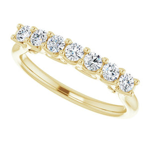 14K White/Rose Gold 3/8 CTW Natural Diamond Anniversary Band