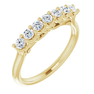 14K White/Rose Gold 3/8 CTW Natural Diamond Anniversary Band