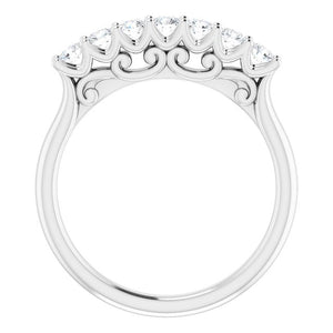 14K White/Rose Gold 3/8 CTW Natural Diamond Anniversary Band