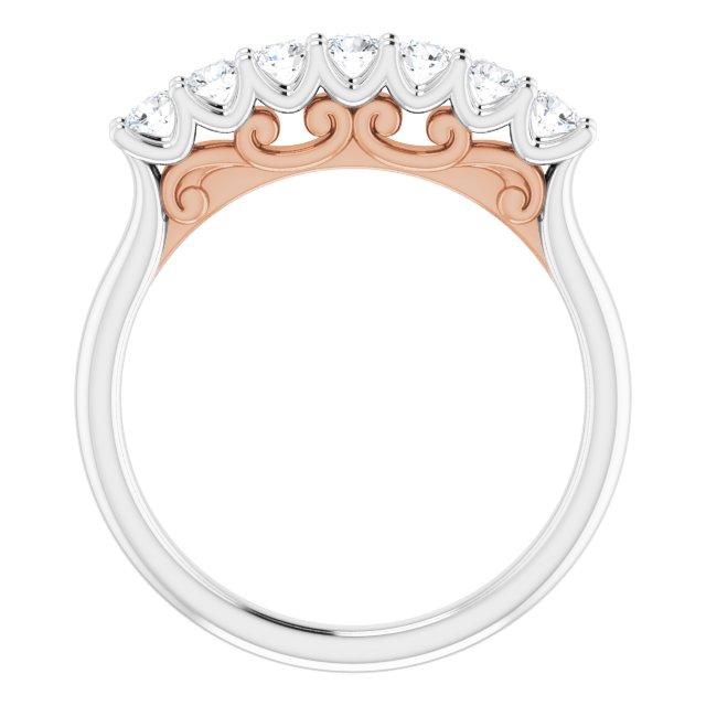 14K White/Rose Gold 3/8 CTW Natural Diamond Anniversary Ring