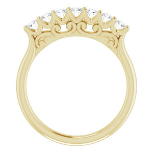 14K White/Rose Gold 3/8 CTW Natural Diamond Anniversary Band