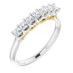 14K White/Rose Gold 3/8 CTW Natural Diamond Anniversary Band