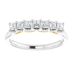 14K White/Rose Gold 3/8 CTW Natural Diamond Anniversary Band