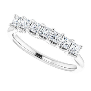 14K White/Rose Gold 3/8 CTW Natural Diamond Anniversary Band