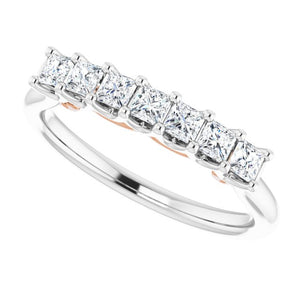 14K White/Rose Gold 3/8 CTW Natural Diamond Anniversary Band
