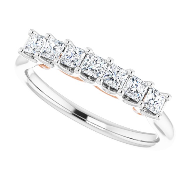 14K White/Rose Gold 3/8 CTW Natural Diamond Anniversary Ring