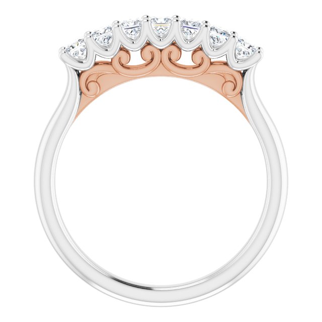 14K White/Rose Gold 3/8 CTW Natural Diamond Anniversary Ring