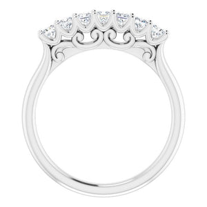 14K White/Rose Gold 3/8 CTW Natural Diamond Anniversary Band