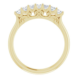 14K White/Rose Gold 3/8 CTW Natural Diamond Anniversary Band