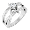 14K White Gold Natural Diamond Ring – Elegant Everyday Style