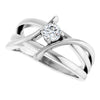 14K White Gold Natural Diamond Ring – Elegant Everyday Style