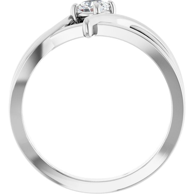 14K White Gold Natural Diamond Ring – Elegant Everyday Style