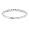 14K White Gold 1/4 Carat Natural Diamond Anniversary Ring