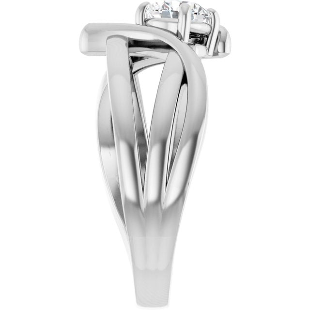 14K White Gold Natural Diamond Ring – Elegant Everyday Style