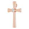 Elegant 14K Rose Gold Morganite Cross Pendant