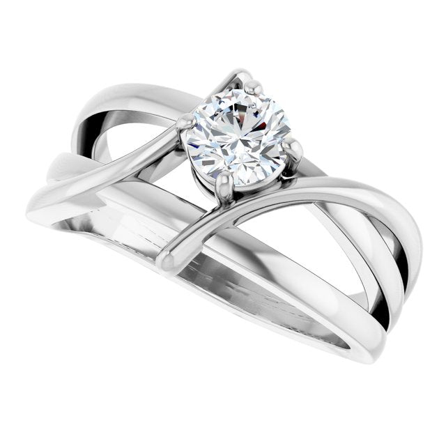 14K White Gold Natural Diamond Ring – Elegant Everyday Style