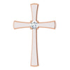 Elegant 14K Rose Gold Morganite Cross Pendant