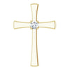 14K Rose Natural Morganite Cross Pendant