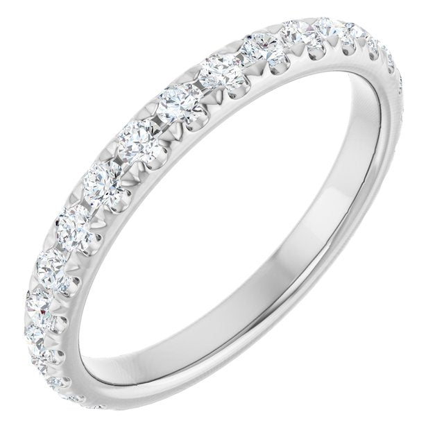 14K Gold Lab-Grown Diamond French-Set Anniversary Band - Options Available