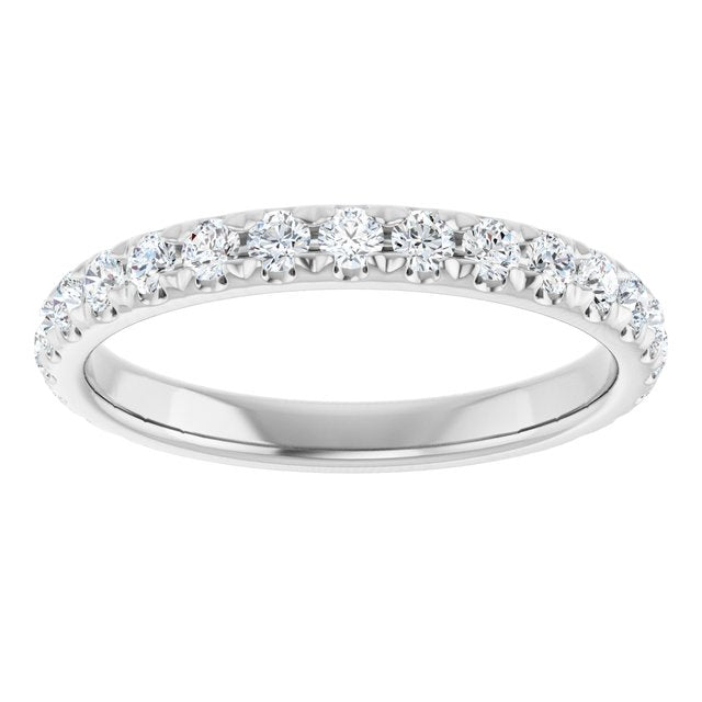 14K Gold Natural Diamond French-Set Anniversary Band - Options Available