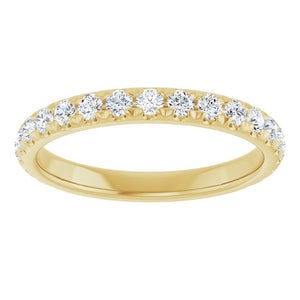 14K Gold Lab-Grown Diamond French-Set Anniversary Band - Options Available