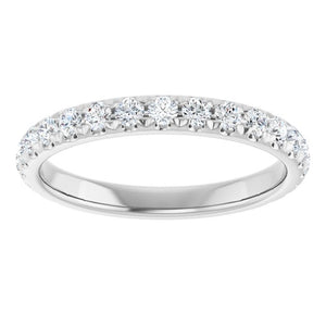 14K Gold & Platinum Natural Diamond French-Set Anniversary Band - Options Available