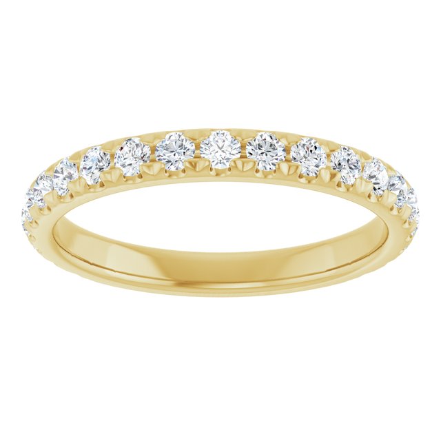14K Gold Lab-Grown Diamond French-Set Anniversary Band - Options Available