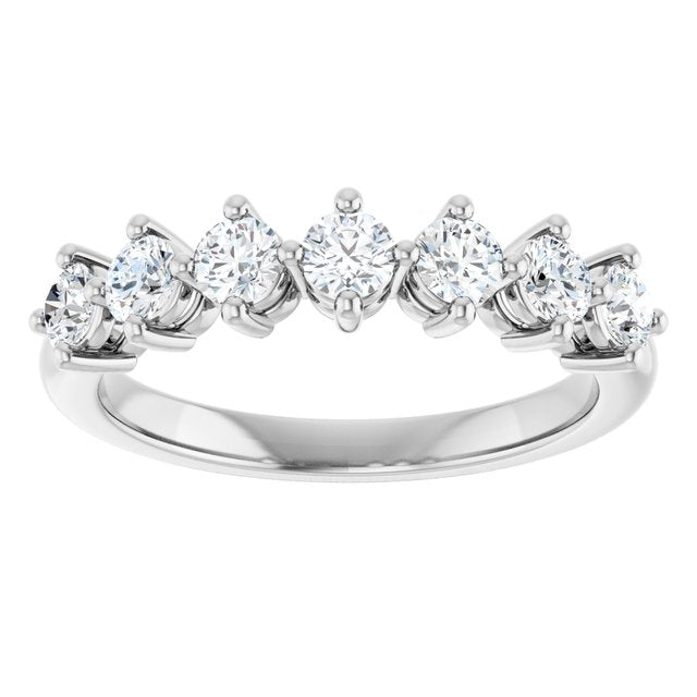 14K White 3/4 CTW Natural Diamond Anniversary Band