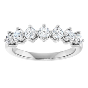 14K Gold & Platinum Natural Diamond Anniversary Band - Options Available