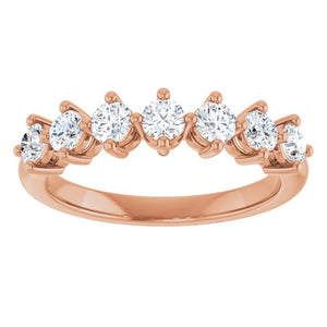 14K White Gold 3/4 CTW Natural Diamond Anniversary Band – Elegant Design