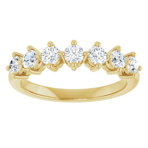 14K White Gold 3/4 CTW Natural Diamond Anniversary Band – Elegant Design