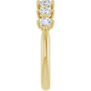 14K White Gold 3/4 CTW Natural Diamond Anniversary Band – Elegant Design